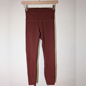 Lululemon Burgundy High Rise Leggings